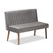 Baxton Studio Dining Nook, 47.25 W, 27.75 H, Wood, Grey/Walnut Brown 214-11960-11959-11959-9305-ZORO - alternate 6
